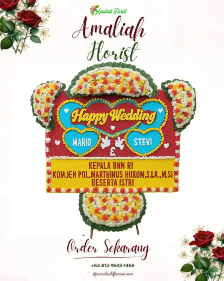 Papan Bunga Pernikahan Sepakek